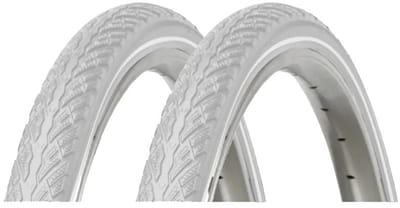 set 2 stuks 28 x1.60 inch Fietsband ERTRO 42-622 Buitenband met reflectie - Grijs
