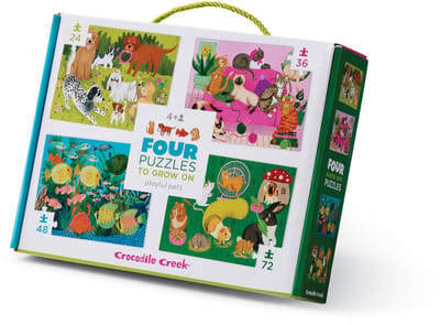Crocodile Creek puzzelset huisdieren - kleurrijke legpuzzels voor kinderen.