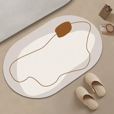 Eenvoudige Japanse Wabi-Sabi Badkamer Diatomeeënaarde Mat Badkamer Bad Water Absorberend Antislip Voetkleed 50 * 80cm