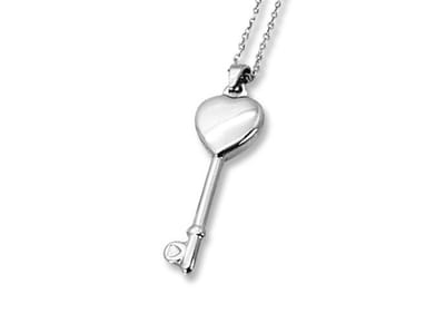 Amanto Ketting Elise - 316L Staal - Sleutel - 36x12mm - 45cm