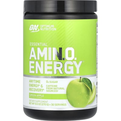 Optimum Nutrition, Essentiële Aminozuren. O. Energie, Groene Appel, 9,5 oz (270 g)