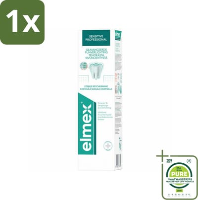 1 x Elmex Tandpasta Sensitive Professional 75 ml - Gevoelige Tanden - Tandgevoeligheid - Tandpasta - Pro-Argin - Tandhalscariës