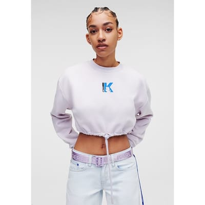 Karl Lagerfeld Klj Relaxed Tied Sweat Lavender Blue Taglia: XL | Maglioni a maglia Outlet | Donna | Blu