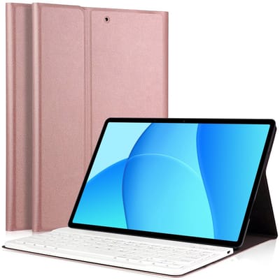 Hoes met toetsenbord geschikt voor Oppo Pad SE (11 inch - 2025) / OnePlus Pad Lite - Keyboard Book Case Cover Hoesje Rosegoud