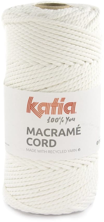 Katia Macramé Cord - 115 wit - Katoen Garen