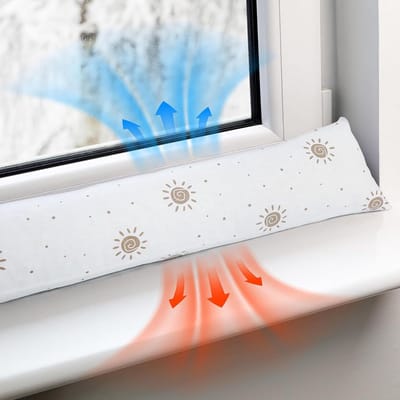 Tochtstopper Deur - Tochtwering Raam - Energie Besparen - Geen Montage Nodig - 120 Centimeter - Zon