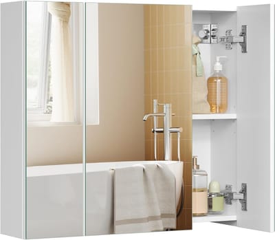 CLVP® Spiegelkast Badkamer - Medicijnkastje met Spiegel - Badkamerkast Hoog