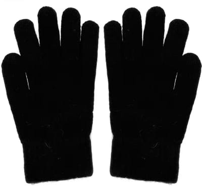 Zwarte basic Handschoenen - Unisex handschoenen - Warme handen - One size - Zwart - Poly-acryl - CHPN