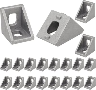 20x Hoekverbinder 20x20 Aluminium Profiel - Anti-Roest & Sterk voor Frames en Constructies