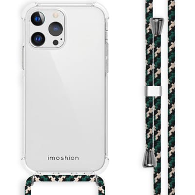 imoshion Hoesje - Geschikt voor Apple iPhone 13 Pro - Backcover met koord - Green Multi Color