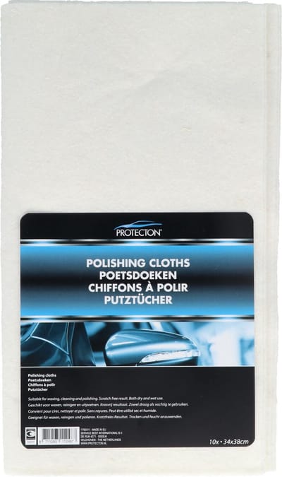 Protecton Poetsdoeken – Multifunctioneel inzetbaar – Ideaal voor reinigen van auto interieur - Droog & vochtig te gebruiken – 10 stuks in verpakking - 34x38cm