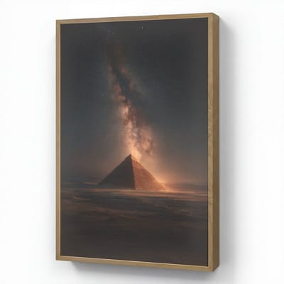 Wandlamp 70x100 cm - Oplaadbaar - Piramide - Woestijn - Licht - Wandlampen binnen woonkamer - Slaapkamer lamp - Decoratieve nachtlamp - Vloerlamp draadloos