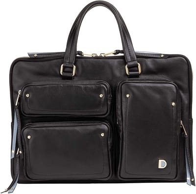 DuDu Pocket Aktentas Leder 36 cm Laptopvak - 34cm (14 duim) - nero