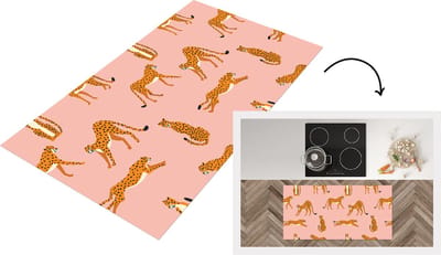 Keukenloper - Loper keuken - Cheetah - Patroon - Kat - 120x60 cm - Keukenloper vinyl