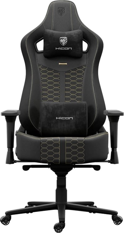 HICON® - Ergonomische Bureaustoel - Legend Serie Legenda - Kunstleren - Directiestoel met 4D Armleuningen & Verstelbare Lendensteun - Zwart