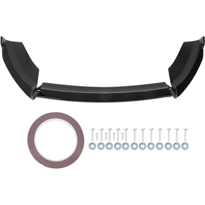 3 Stuks Voorbumper Lip Spoiler Splitter Sportieve Stijl Voorlip Spoiler Splitter Beschermer voor Fiesta B‑Max Glossy Black black