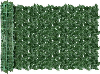 Kunstklimop Heg - Inkijkbescherming - Kunstheg Met Realistische Bladeren - Privacy Scherm Voor Tuin Balkon - Natuurlijke Groene Uitstraling