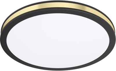 EGLO Pescaito Plafond- en Wandlamp - LED - Ø 28 cm - Zwart|Wit|Goud