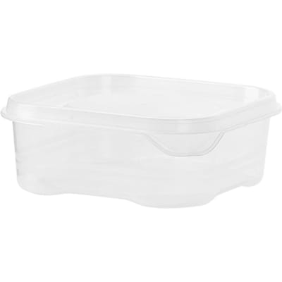 2 Stuks Diepvriescontainer Herbruikbaar Transparant Plastic Stapelbaar Grote Capaciteit Voedselopbergdoos white