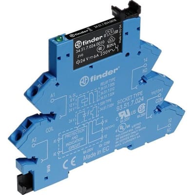 Finder 38.61.3.125.5060 Koppelrelais 110 V/AC 6 A 1x wisselcontact 1 stuk(s)