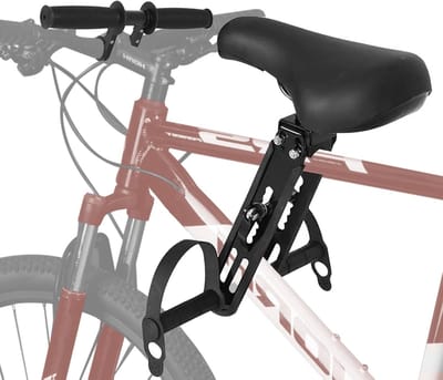 SnelShoppen - Fietszitje voor Kinderen Vooraan - Draagbaar Kinderfietszitje voor Mountainbikes met Pedaal en Stuur - Geschikt voor 2-5 Jaar - Hoogwaar