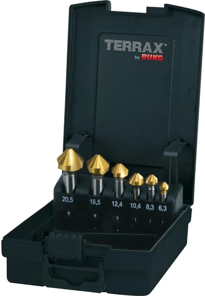 RUKO A102152TRO Kegelverzinkboorset 6-delig 6.3 mm, 8.3 mm, 10.4 mm, 12.4 mm, 16.5 mm, 20.5 mm HSS TiN 1 set(s)