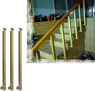 Trappaal - Leuningpaal Baluster - Traprenovatie - Zijmontage Verstelbaar - 100 cm - Goud