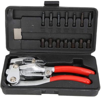 OmGoods - Dailygoody - Multifunctionele Power Hole Punch Kit - Geschikt voor Staal Leer en Kunststoffen - Voorzien van Verstelbare Diepte - Voor Thuisgebruik - ...
