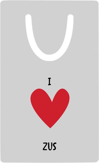 Hacebo® - Ik hou van mijn zus metalen boekenlegger - Zus - de liefste zus - cadeau voor je zus - familie - hartje - love Bladwijzer boekenleggers - 7.6 cm x 5cm
