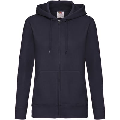 Fruit of the Loom Dames/Dames Premium Sweatjack met kap Lady Fit (Deep Navy)