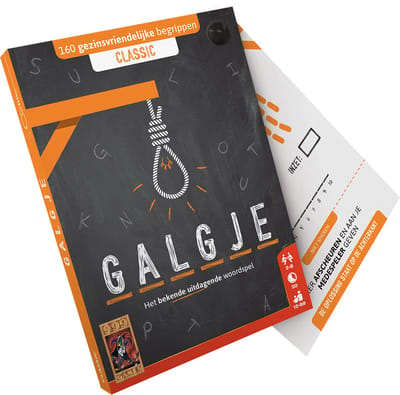 999 Games - Galgje Classic - Familiespel - Gezelschapsspel - Breinbreker - Partyspel