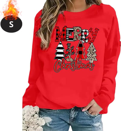 Bovista Kersttrui - Dames - Foute Kersttrui - Christmas Sweater - Kerst Sweater - Christmas Jumper - Pyjama - Rood - S