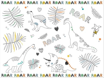 Folat BV - Coloring page Placemat Dino Roars 6 pcs.