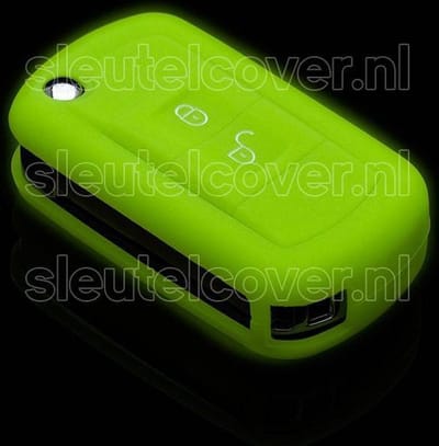 Autosleutel Hoesje geschikt voor Land Rover - SleutelCover - Silicone Autosleutel Cover - Sleutelhoesje Glow in the dark / Lichtgevend