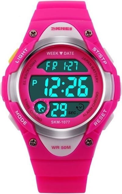 Kinderhorloge Chrono - Alarm – Digitaal Horloge – Roze - Ø37mm - Giftbox