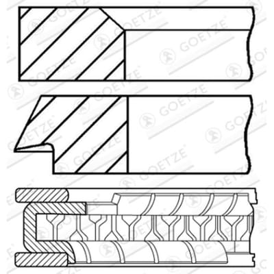 Goetze Engine Zuigerveren set GOETZE 08-206600-00