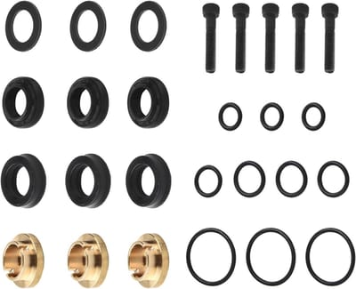 Hogedrukreiniger Afdichtingsset - Vervangingsonderdelen Reparatiekit - Onderhoud Tuinapparatuur - 27-delige Compleet Set - Koper Rubber Staal - Universeel