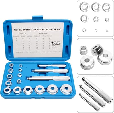 Wiellager Gereedschap - Lager Tool - Lagers Monteren - 17 Delige Set - Aluminium - Zilver