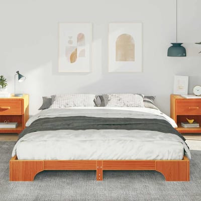 vidaXL - Bedframe - Bruin - 160 - x - 210 - cm - Massief - grenenhout