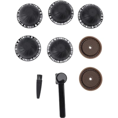 Herbruikbare Capsule Kit Voor Nestle Vertuoline Koffiemachine met 5 stuks Lege Hervulbare Pods 2 stuks Black