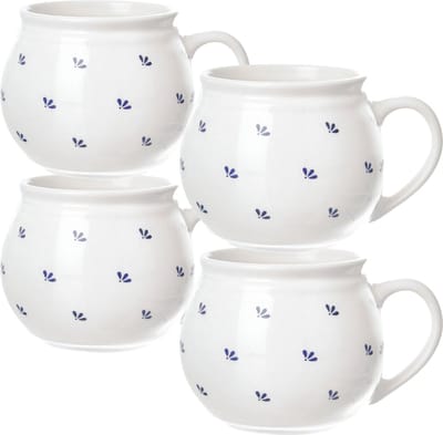 Mokken Keramiek MODROBILA 190 ml 4 stuks - Set - Bekers - Koffiebekers - Kopjes - Koffiemok