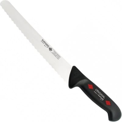 Eikaso Solingen Patisseriemes met Golfpatroon – 26cm Semi-Flex RVS – Ergonomisch Zwart Heft