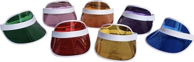 7 x neon zonneklep met wit afgewerkt - EK WK voetbal - Olympische spelen - Nederlands Elftal - 1x rood, 1x oranje, 1x geel, 1x groen, 1x blauw, 1x paars, 1x roze