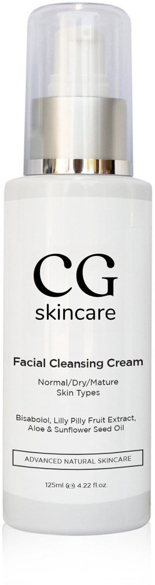 CG Skincare Facial Cleansing Cream – Mild Reinigend & Kalmerend – Voor Gevoelige & Droge Huid – 99,5% Natuurlijk – Vegan – 125 ml