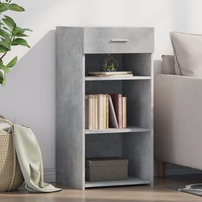 vidaXL - Dressoir - 45x42,5x93 - cm - bewerkt - hout - betongrijs