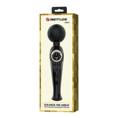 Pretty Love - Skyler - Wand Vibrator met Digitaal LED Display - Zwart