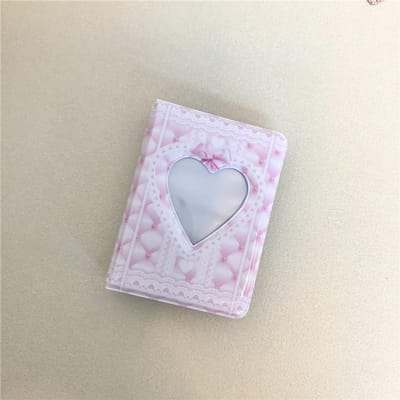 Roze Zwart kant ruit Fotoalbum Kpop Korea Idol Ster Achtervolgen binder fotokaarthouder 3 Inch Verzamelboek Album wit