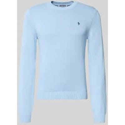 Gebreide pullover met geribde boorden