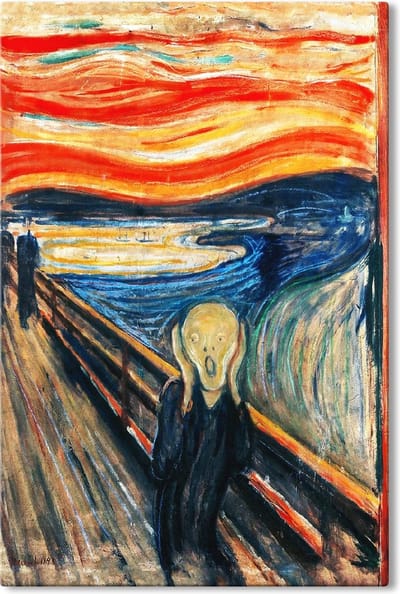 Canvas Schilderij De Schreeuw - Edvard Munch - 60x90 cm
