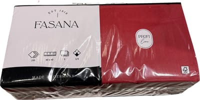 FASANA Papieren servetten bordeaux 250st. 400 x 400 mm 2-laags 1/4 vouw